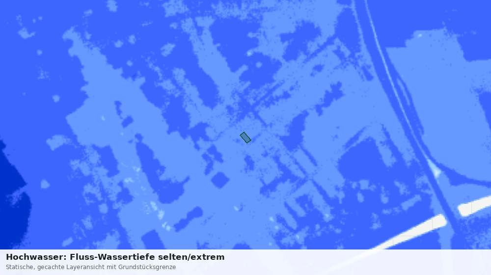 Statische Kartenansicht: Hochwasser: Fluss-Wassertiefe selten/extrem