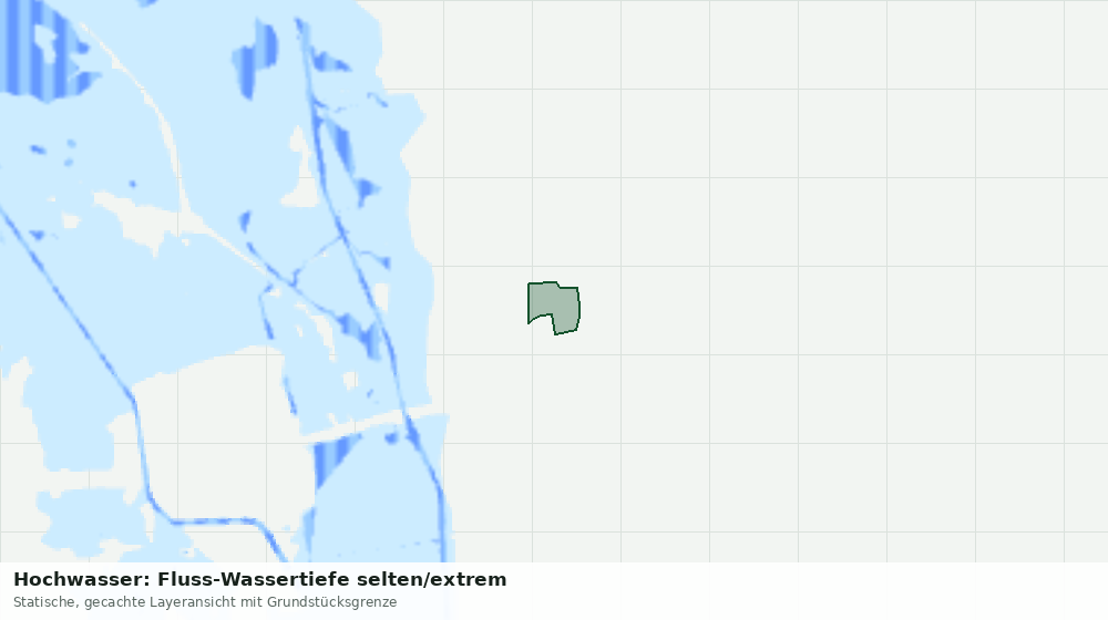 Statische Kartenansicht: Hochwasser: Fluss-Wassertiefe selten/extrem