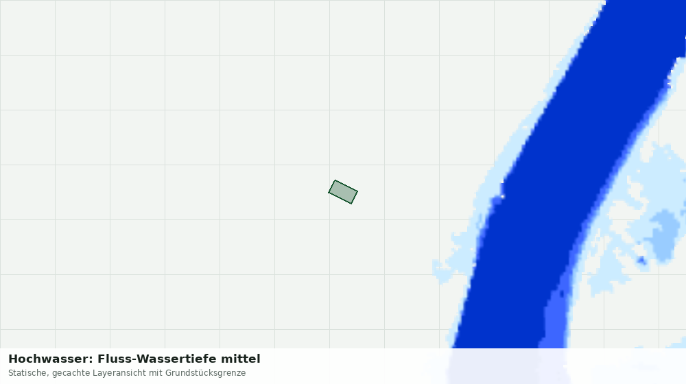 Statische Kartenansicht: Hochwasser: Fluss-Wassertiefe mittel