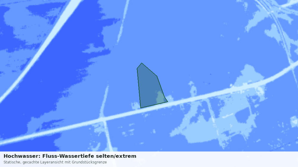 Statische Kartenansicht: Hochwasser: Fluss-Wassertiefe selten/extrem