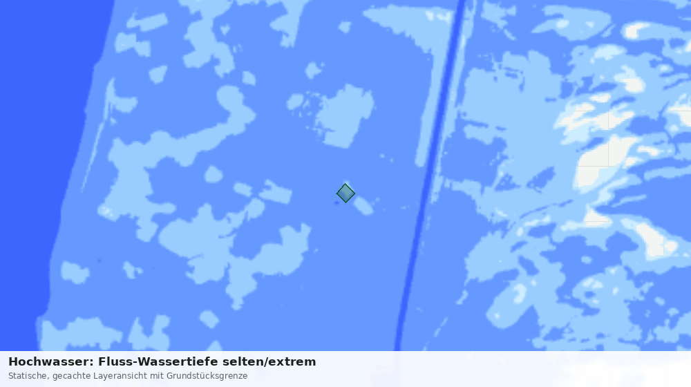 Statische Kartenansicht: Hochwasser: Fluss-Wassertiefe selten/extrem