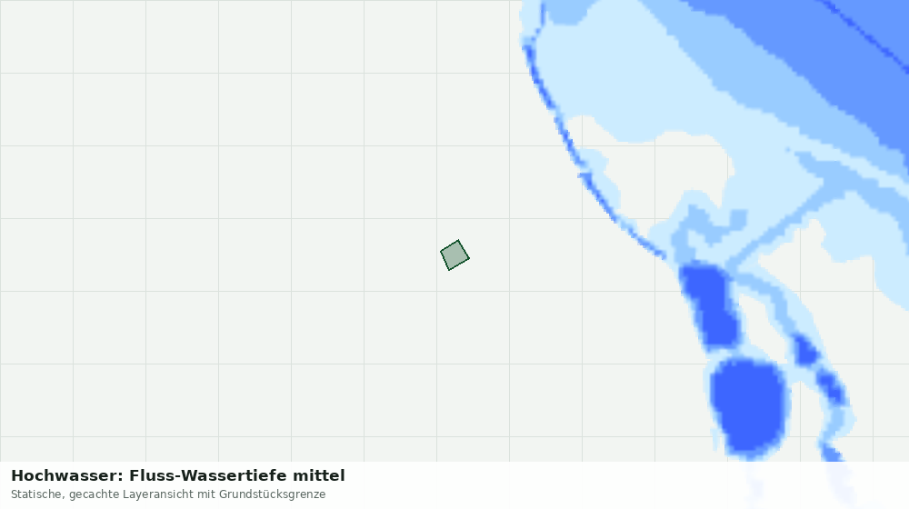 Statische Kartenansicht: Hochwasser: Fluss-Wassertiefe mittel