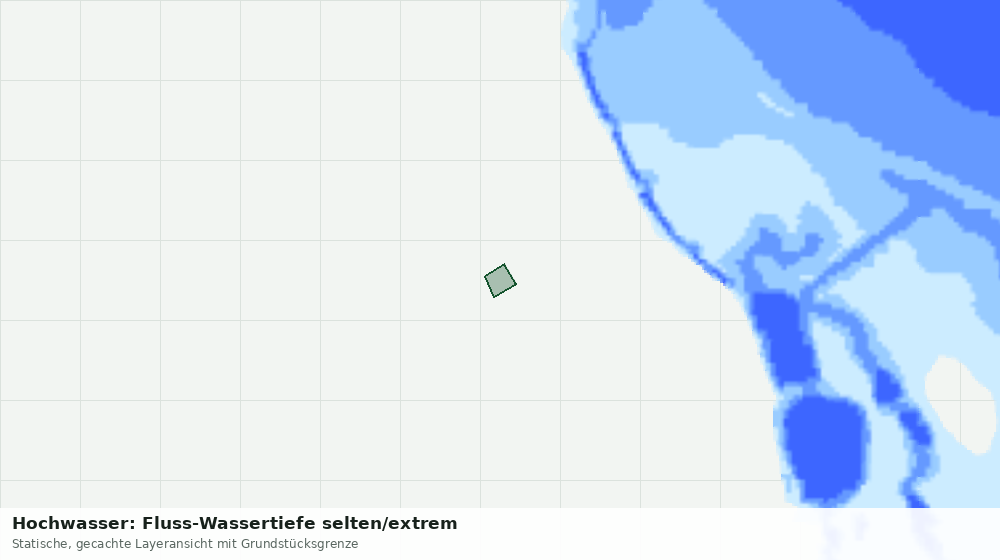 Statische Kartenansicht: Hochwasser: Fluss-Wassertiefe selten/extrem