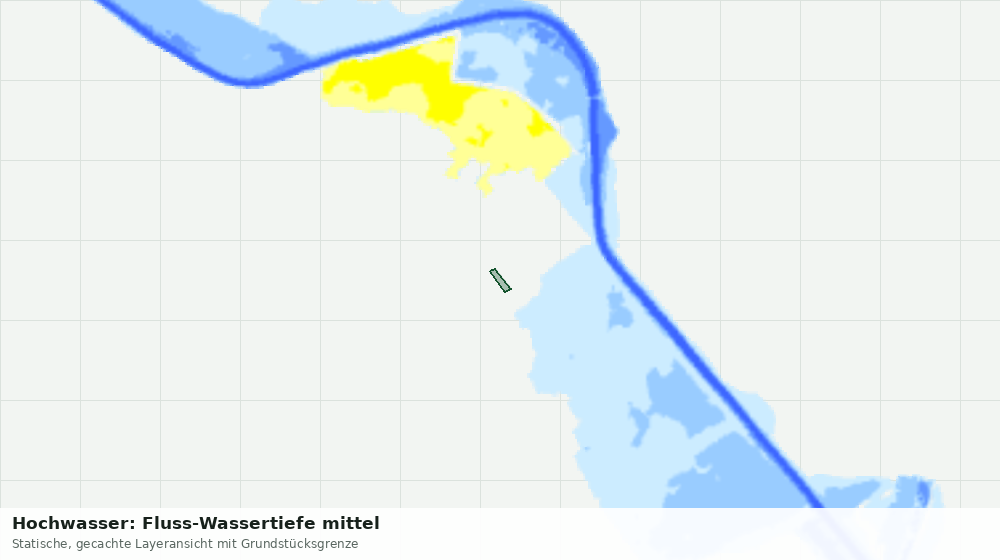 Statische Kartenansicht: Hochwasser: Fluss-Wassertiefe mittel
