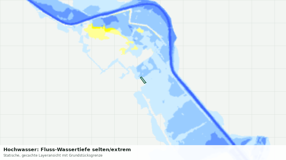 Statische Kartenansicht: Hochwasser: Fluss-Wassertiefe selten/extrem