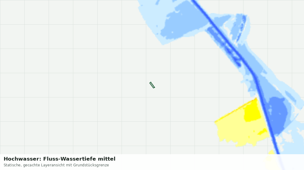 Statische Kartenansicht: Hochwasser: Fluss-Wassertiefe mittel