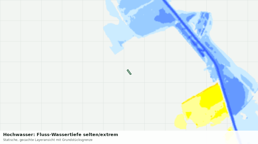 Statische Kartenansicht: Hochwasser: Fluss-Wassertiefe selten/extrem