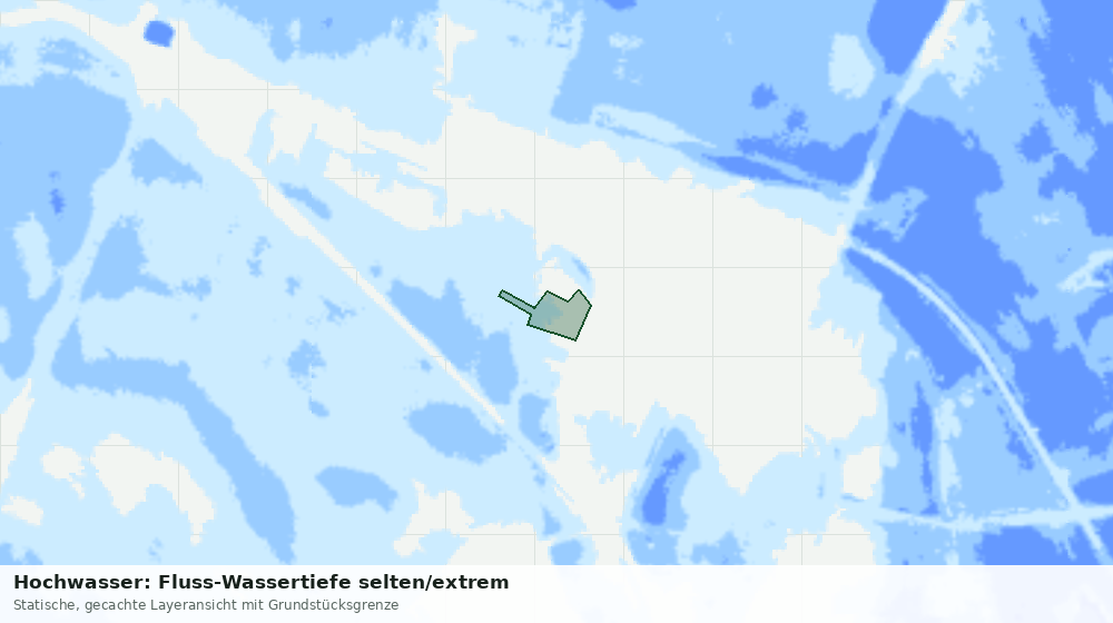 Statische Kartenansicht: Hochwasser: Fluss-Wassertiefe selten/extrem