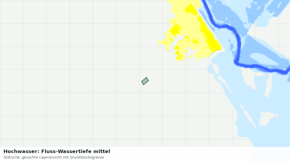 Statische Kartenansicht: Hochwasser: Fluss-Wassertiefe mittel