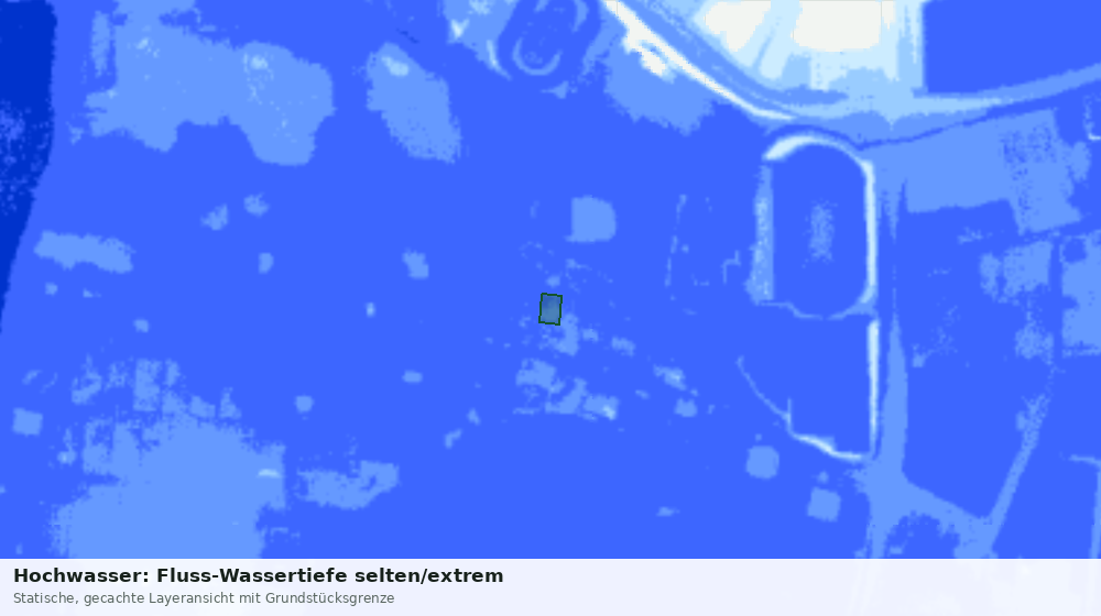 Statische Kartenansicht: Hochwasser: Fluss-Wassertiefe selten/extrem