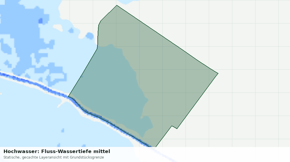 Statische Kartenansicht: Hochwasser: Fluss-Wassertiefe mittel