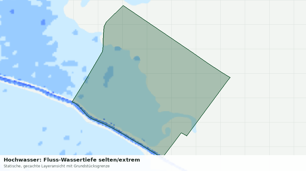 Statische Kartenansicht: Hochwasser: Fluss-Wassertiefe selten/extrem