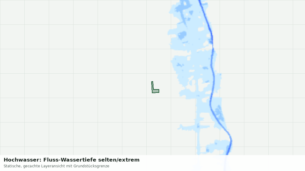 Statische Kartenansicht: Hochwasser: Fluss-Wassertiefe selten/extrem