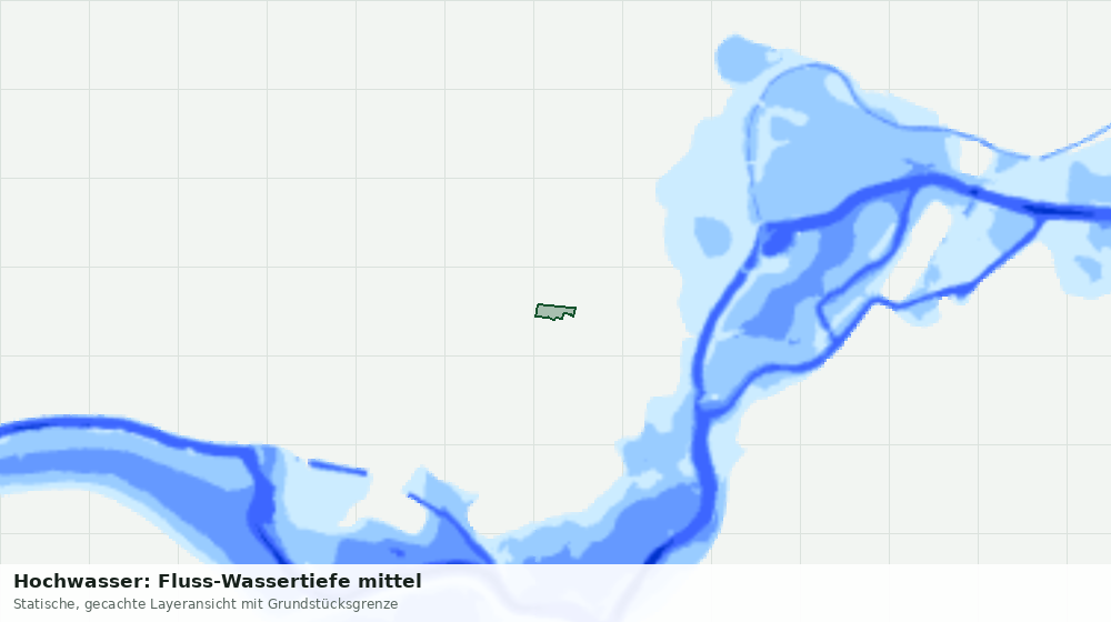 Statische Kartenansicht: Hochwasser: Fluss-Wassertiefe mittel