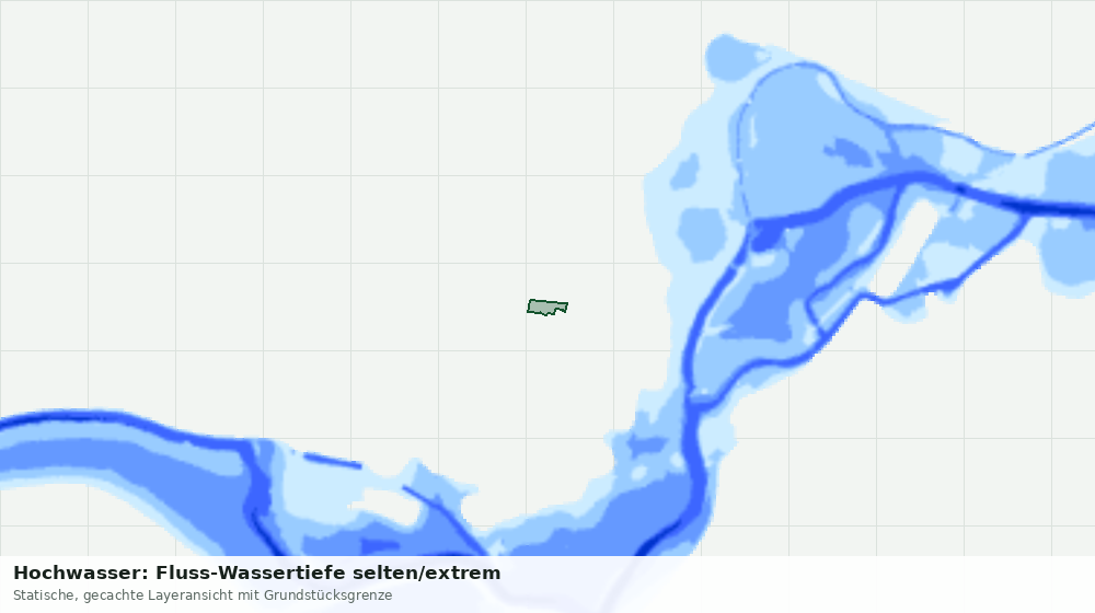 Statische Kartenansicht: Hochwasser: Fluss-Wassertiefe selten/extrem
