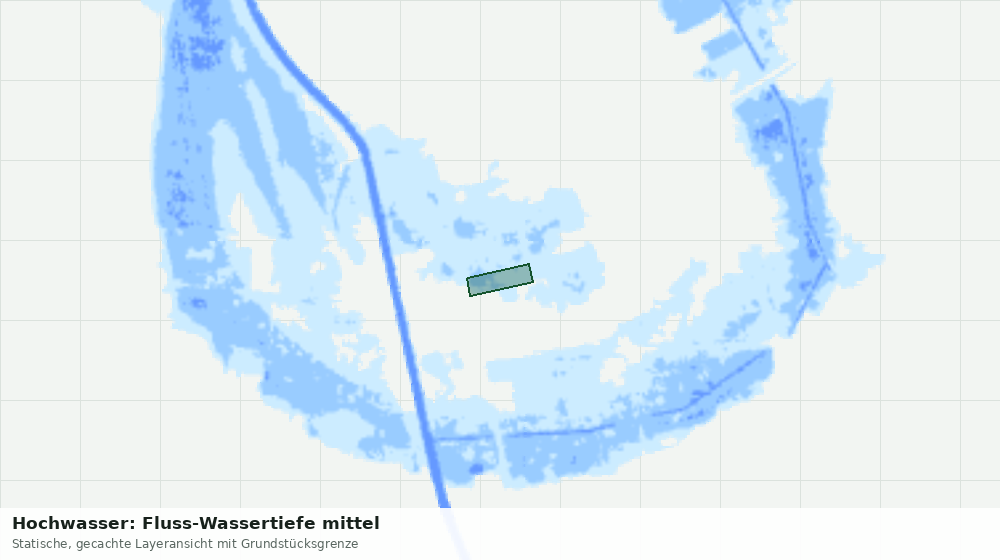 Statische Kartenansicht: Hochwasser: Fluss-Wassertiefe mittel