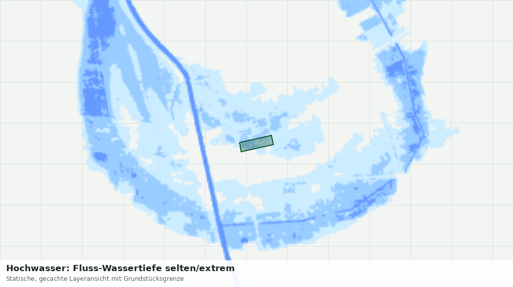 Statische Kartenansicht: Hochwasser: Fluss-Wassertiefe selten/extrem
