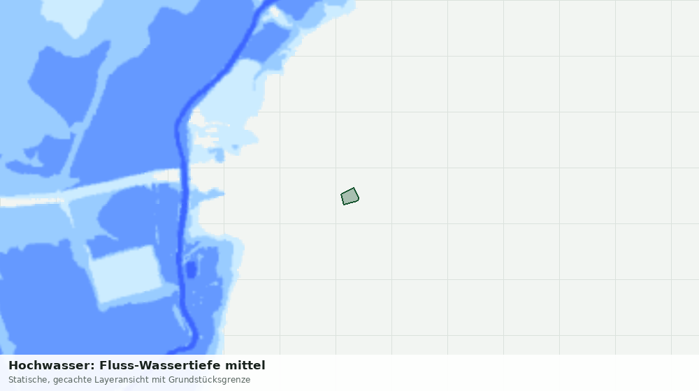 Statische Kartenansicht: Hochwasser: Fluss-Wassertiefe mittel