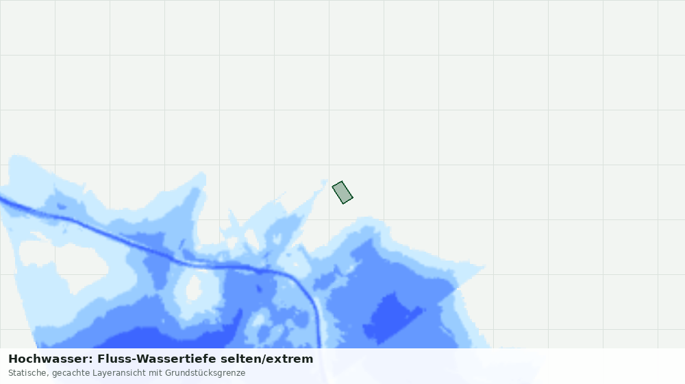 Statische Kartenansicht: Hochwasser: Fluss-Wassertiefe selten/extrem