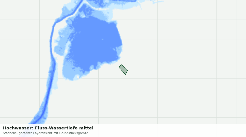 Statische Kartenansicht: Hochwasser: Fluss-Wassertiefe mittel
