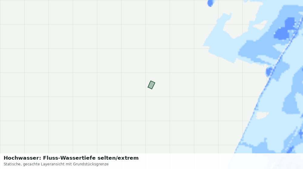 Statische Kartenansicht: Hochwasser: Fluss-Wassertiefe selten/extrem