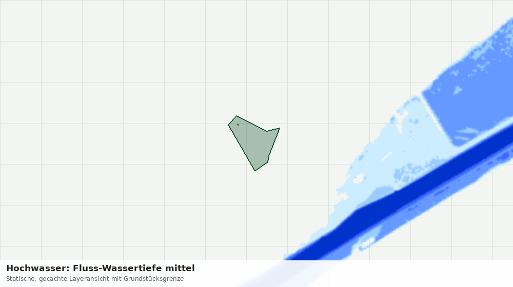Statische Kartenansicht: Hochwasser: Fluss-Wassertiefe mittel