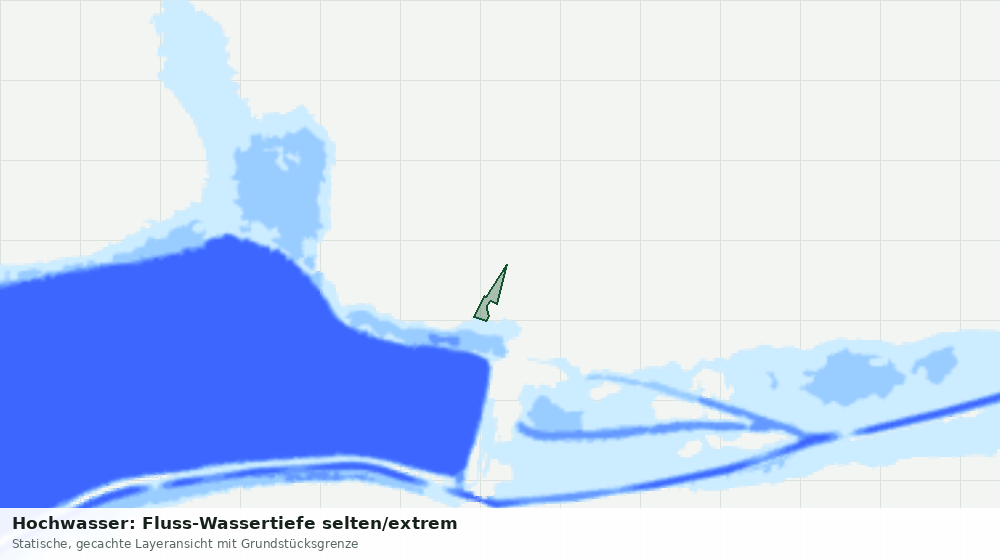 Statische Kartenansicht: Hochwasser: Fluss-Wassertiefe selten/extrem