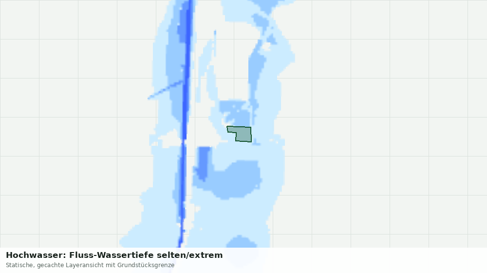 Statische Kartenansicht: Hochwasser: Fluss-Wassertiefe selten/extrem