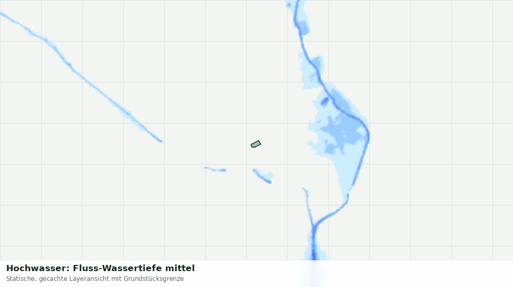 Statische Kartenansicht: Hochwasser: Fluss-Wassertiefe mittel