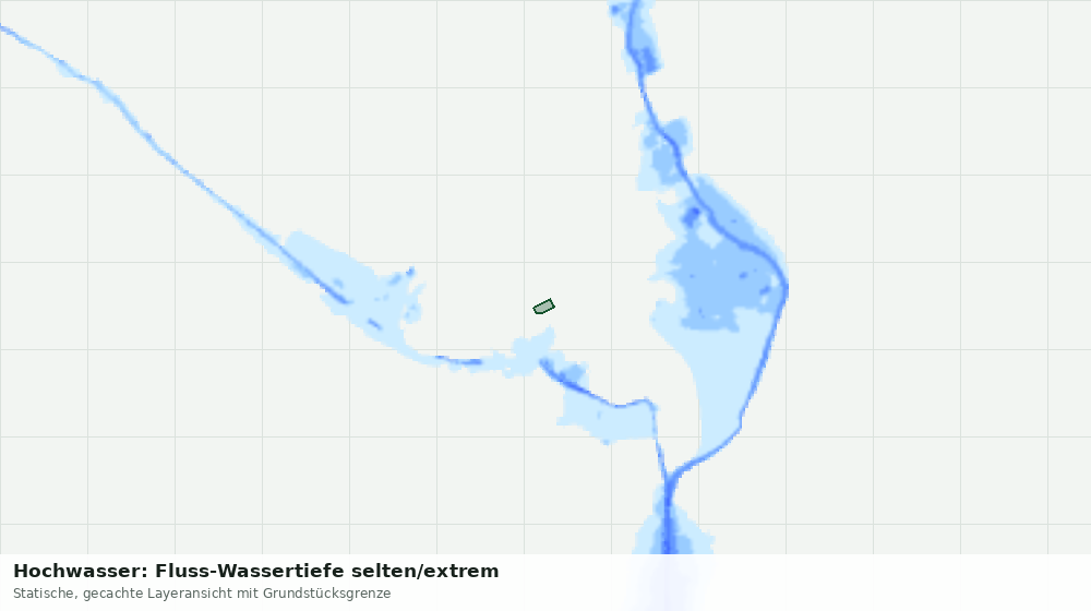 Statische Kartenansicht: Hochwasser: Fluss-Wassertiefe selten/extrem