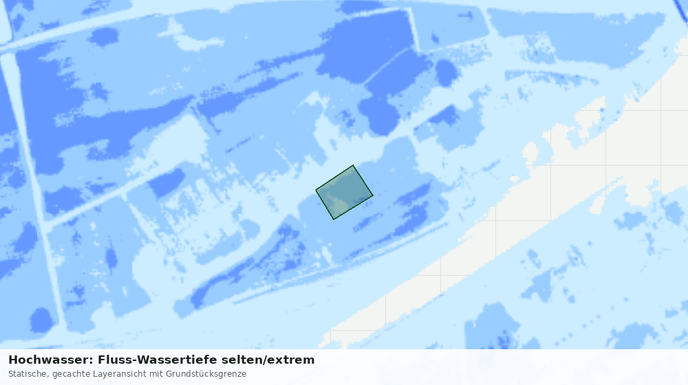 Statische Kartenansicht: Hochwasser: Fluss-Wassertiefe selten/extrem