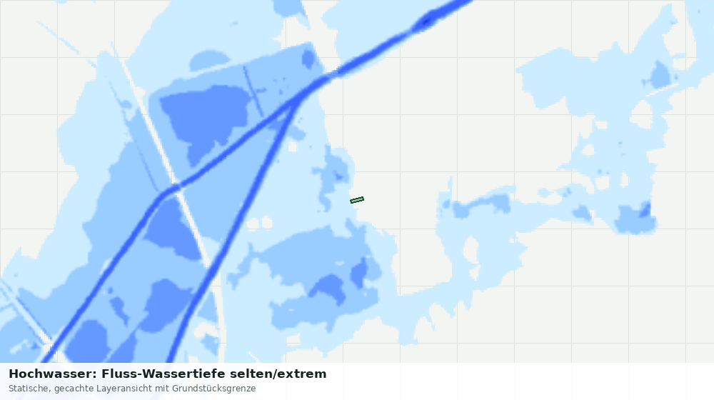 Statische Kartenansicht: Hochwasser: Fluss-Wassertiefe selten/extrem