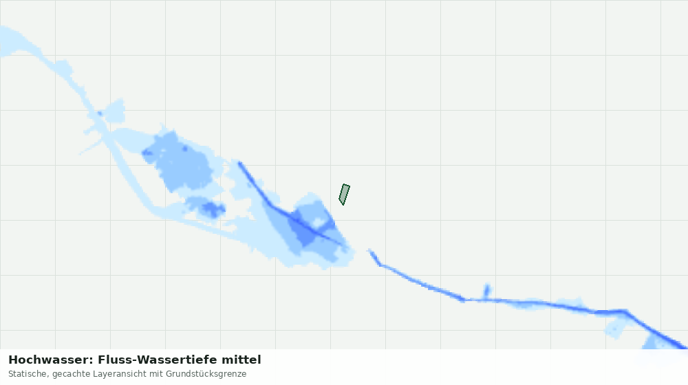 Statische Kartenansicht: Hochwasser: Fluss-Wassertiefe mittel