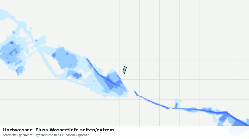Statische Kartenansicht: Hochwasser: Fluss-Wassertiefe selten/extrem