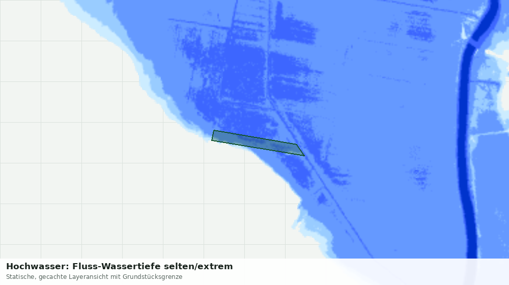 Statische Kartenansicht: Hochwasser: Fluss-Wassertiefe selten/extrem