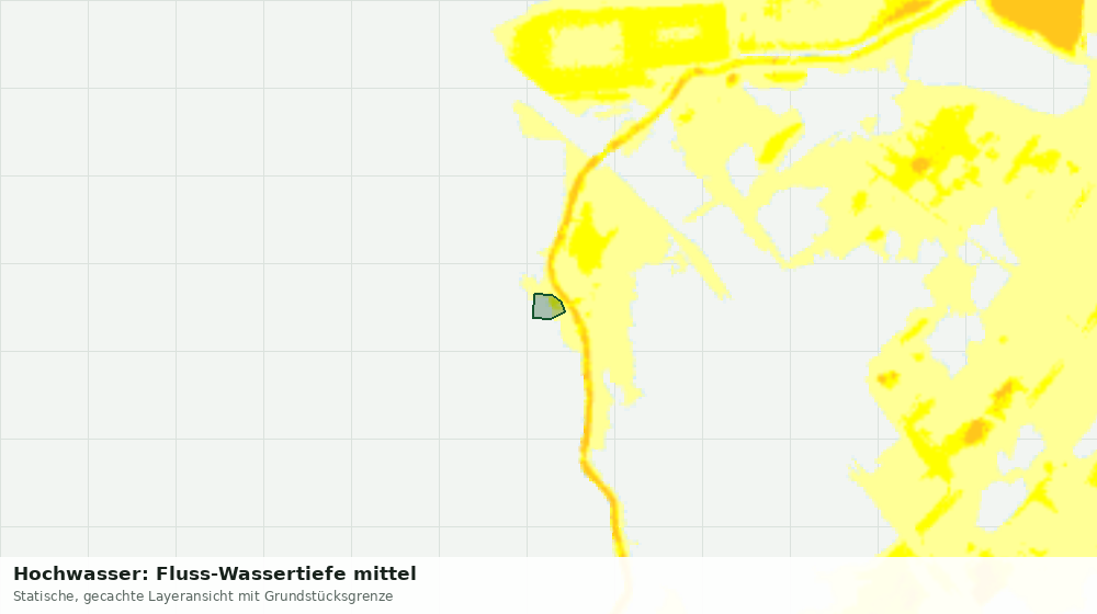 Statische Kartenansicht: Hochwasser: Fluss-Wassertiefe mittel