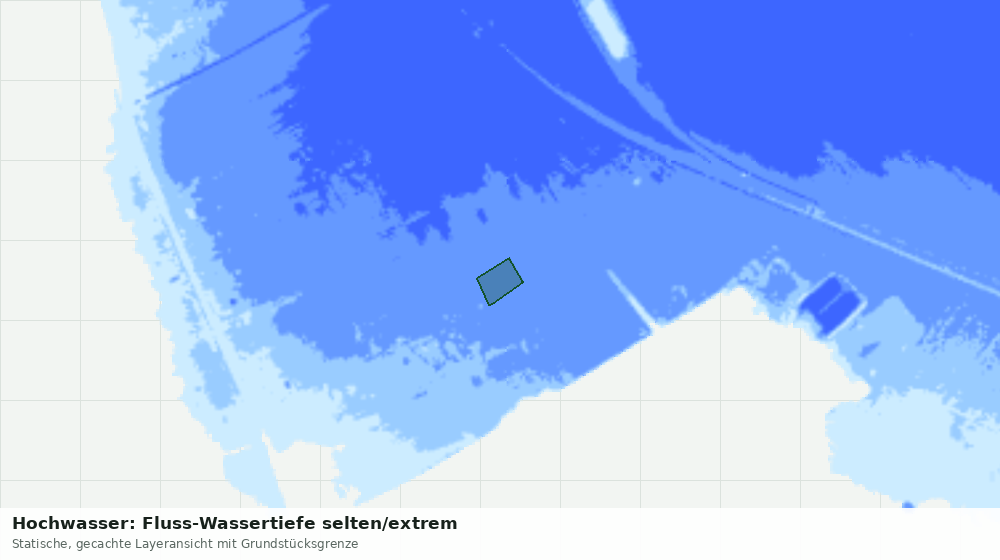 Statische Kartenansicht: Hochwasser: Fluss-Wassertiefe selten/extrem