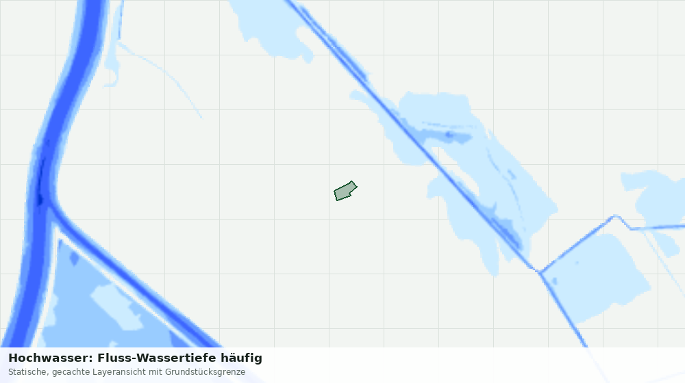 Statische Kartenansicht: Hochwasser: Fluss-Wassertiefe häufig