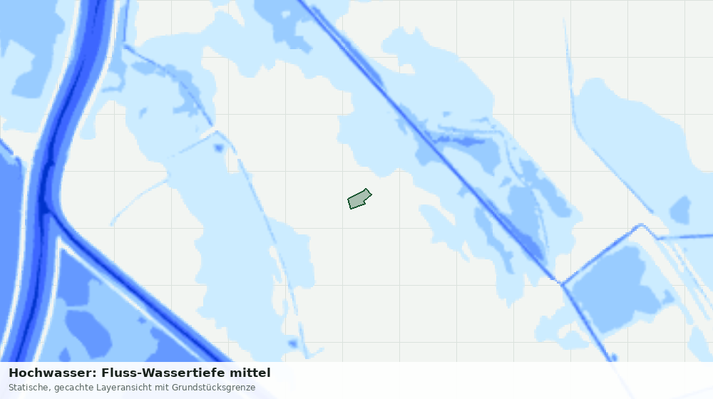 Statische Kartenansicht: Hochwasser: Fluss-Wassertiefe mittel