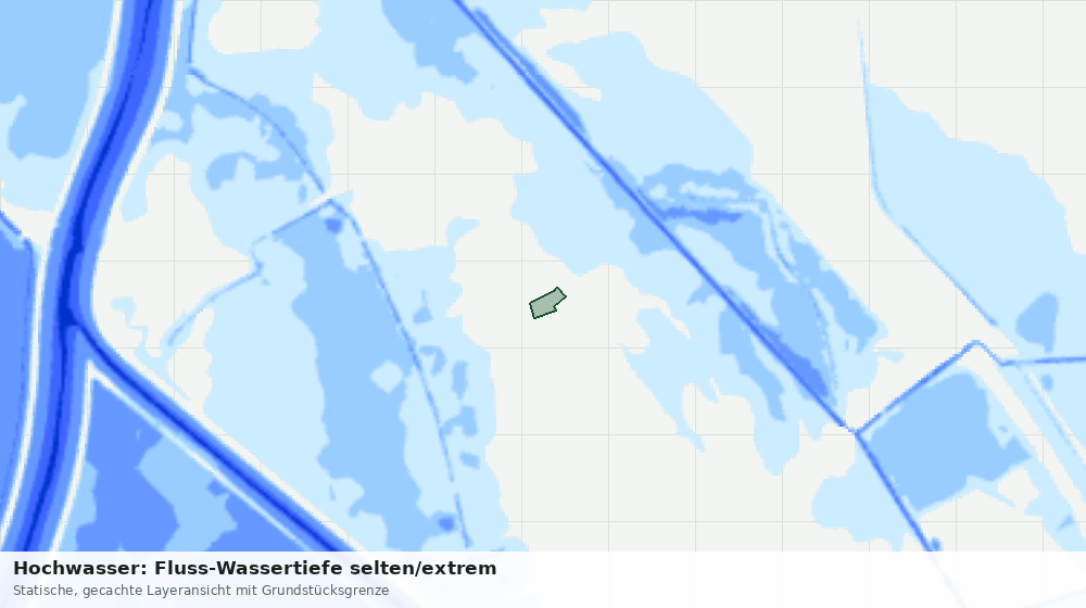 Statische Kartenansicht: Hochwasser: Fluss-Wassertiefe selten/extrem