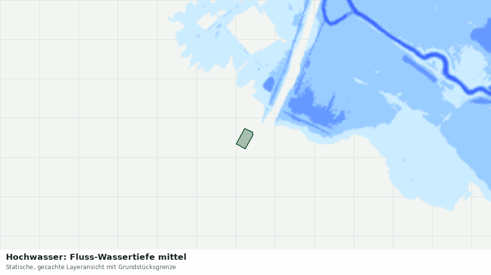 Statische Kartenansicht: Hochwasser: Fluss-Wassertiefe mittel