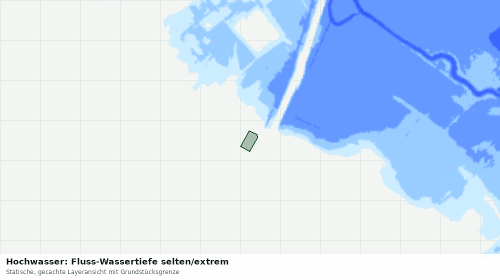Statische Kartenansicht: Hochwasser: Fluss-Wassertiefe selten/extrem