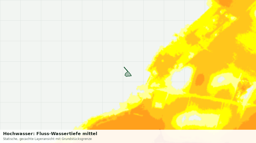 Statische Kartenansicht: Hochwasser: Fluss-Wassertiefe mittel