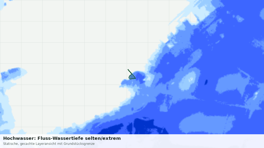 Statische Kartenansicht: Hochwasser: Fluss-Wassertiefe selten/extrem