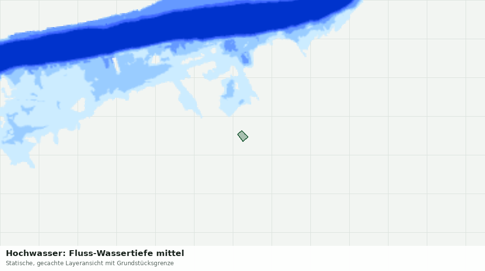 Statische Kartenansicht: Hochwasser: Fluss-Wassertiefe mittel