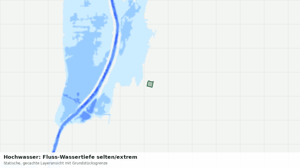 Statische Kartenansicht: Hochwasser: Fluss-Wassertiefe selten/extrem