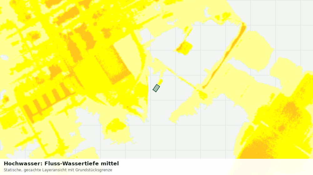 Statische Kartenansicht: Hochwasser: Fluss-Wassertiefe mittel