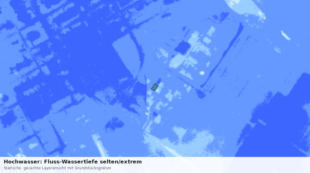 Statische Kartenansicht: Hochwasser: Fluss-Wassertiefe selten/extrem