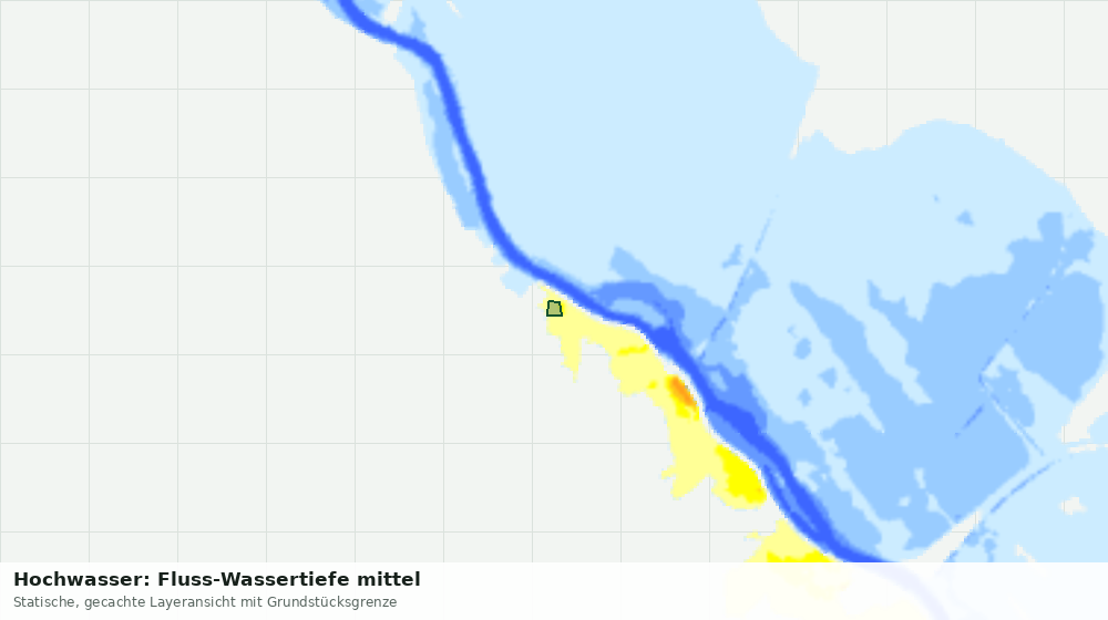 Statische Kartenansicht: Hochwasser: Fluss-Wassertiefe mittel