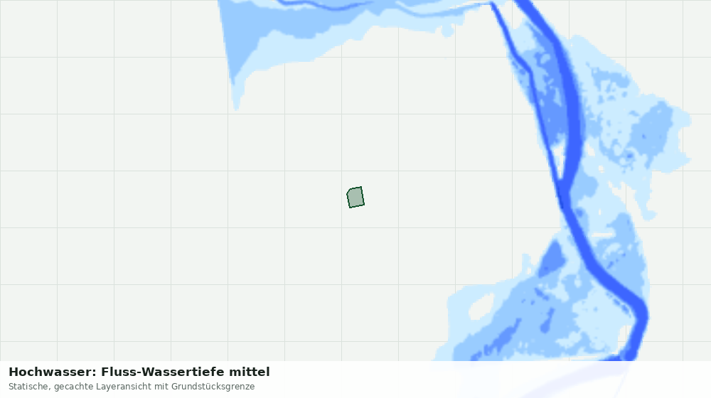 Statische Kartenansicht: Hochwasser: Fluss-Wassertiefe mittel